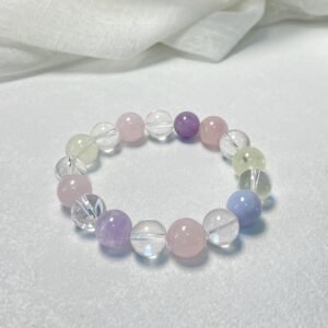 NO.6  Clear Quartz+Rose Quartz+Amethyst (Multi-Stone) Bracelet