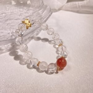 NO.11 Clear & Rose Quartz Bracelet