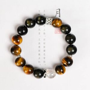 NO.4  Gold Obsidian &Tiger’s Eye Bracelet