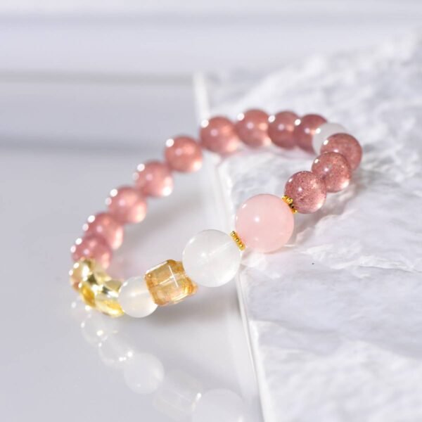 NO.5  Strawberry Quartz& Rose Quartz Bracelet