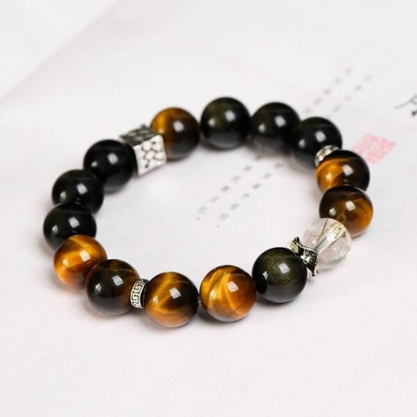 NO.4  Gold Obsidian &Tiger’s Eye Bracelet - Image 2