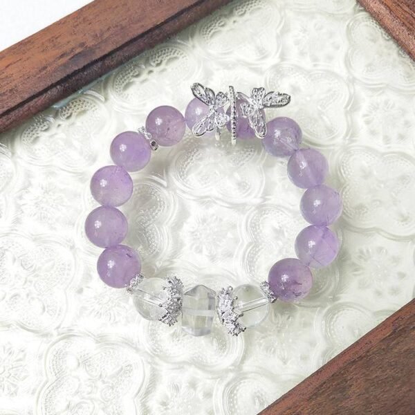 NO.1  Amethyst & Clear Quartz Bracelet - Image 2