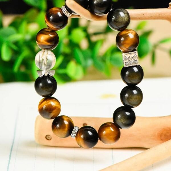 NO.4  Gold Obsidian &Tiger’s Eye Bracelet - Image 4