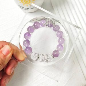 NO.1  Amethyst & Clear Quartz Bracelet