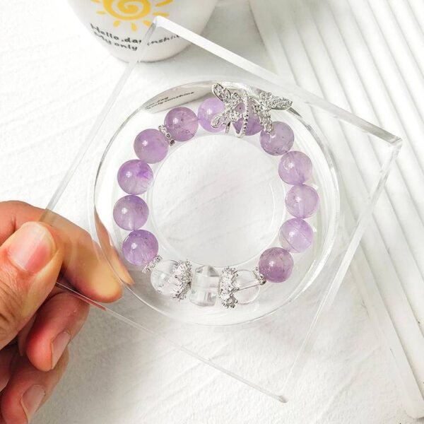 NO.1  Amethyst & Clear Quartz Bracelet